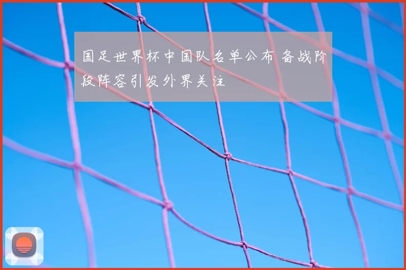 国足世界杯中国队名单公布 备战阶段阵容引发外界关注
